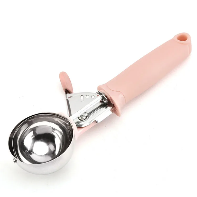 Ice Cream Scoop with Trigger Lever and Comfort Grip Handle