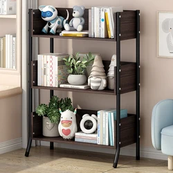 Custom 3 layer wooden simple bookshelf shelf kids metal frame bookshelf wood bookcase