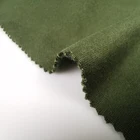 Cotton Green Natural French Terry Fabric Knitted Plain Dyed Cotton Dacron Fabric For Shirts