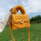 2021 Fashion Brand Designer Plush Portable Bags Chain Pu Leather Women Handbags Ladies Crossbody
