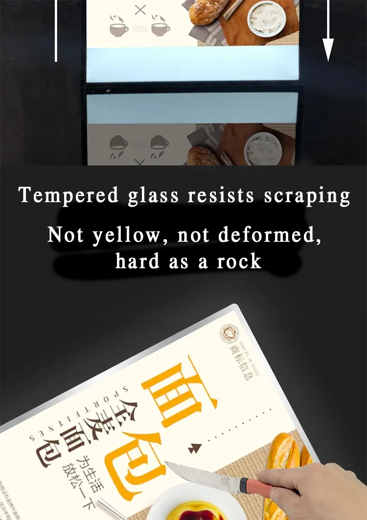 product advertising led display acrylic led snap frame advertise light box restaurant advertising wall mount menu board-13