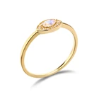 Blue Ring Rings Natural Gemstone Series Blue Moonstone Ring Nightmare Evil Eye 10K Solid Gold Rings