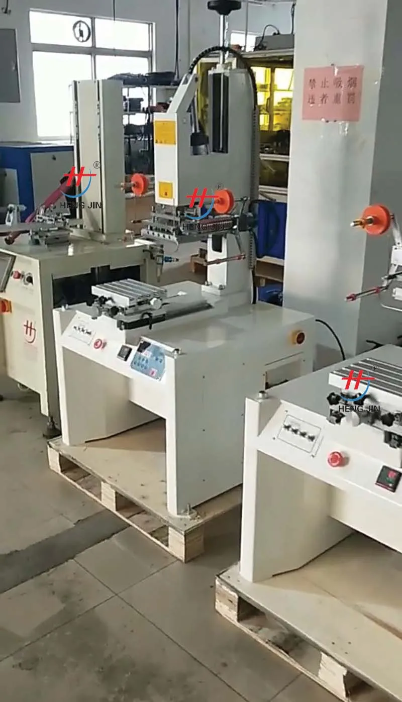 semi auto flat Round automatic  foil hot stamping machine