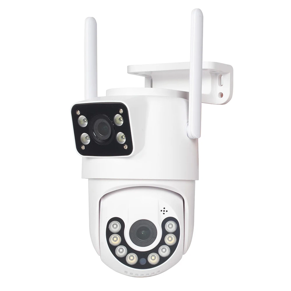 ICsee 6mp Dual Lens Wifi Network Camera Views Human Detect Smart Night Vision Wifi Bluetooth Connection Surveillance Camera