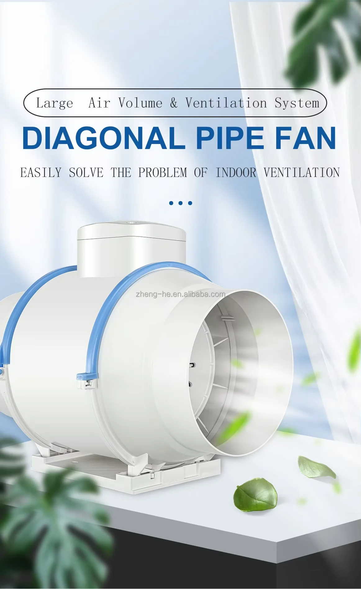 Mixed Flow Fan, 100mm, 220V, 25W - detail 2