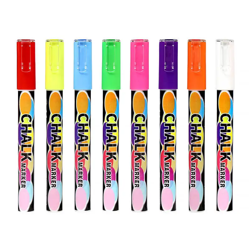 Erasable Non-Toxic 8 Colors Liquid Chalk Marker Writing Smoothly Chalk Markers For Drawing