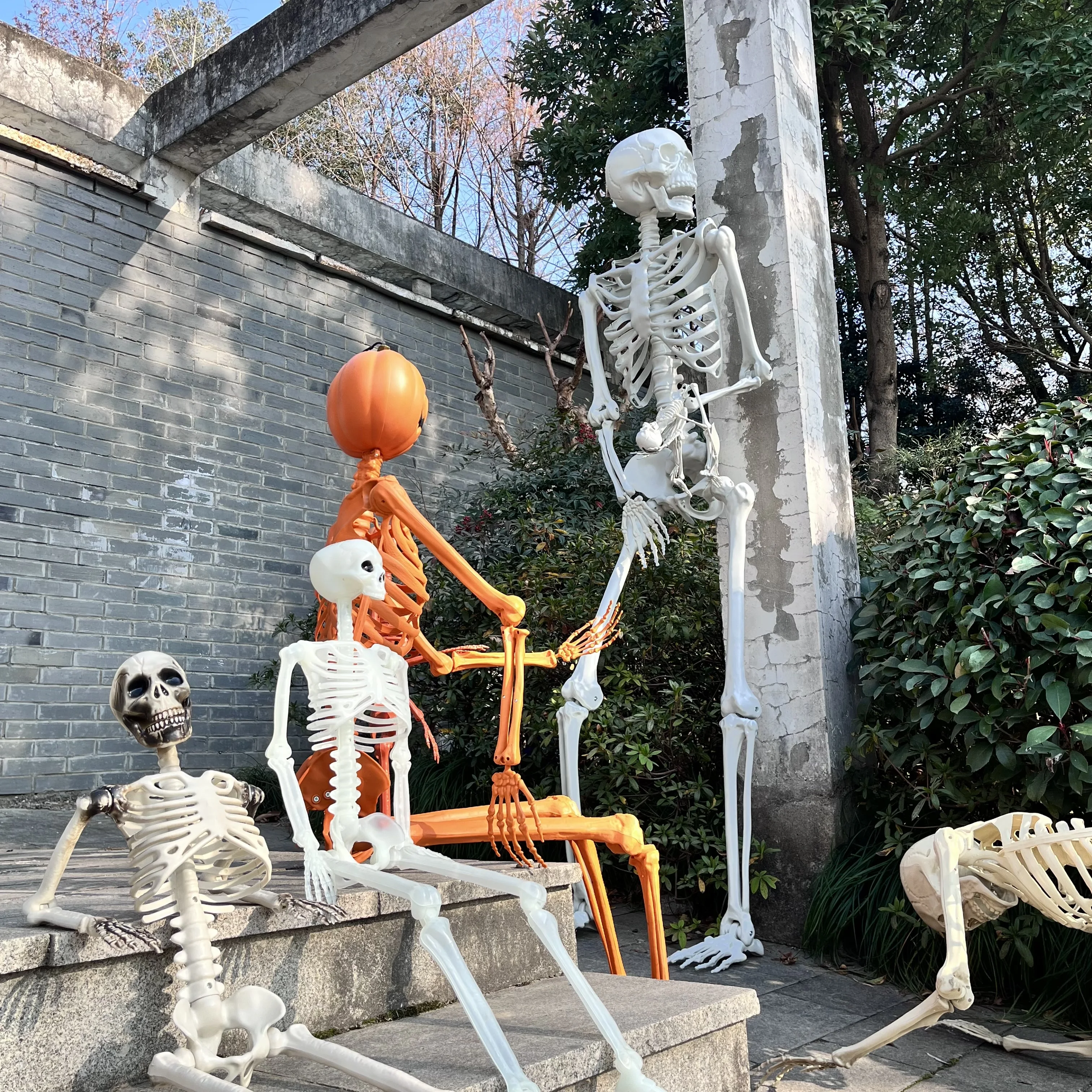 Halloween Prop Accessories Life Size posble Joints Bones Human Halloween Skeletons For Holidays Decoration