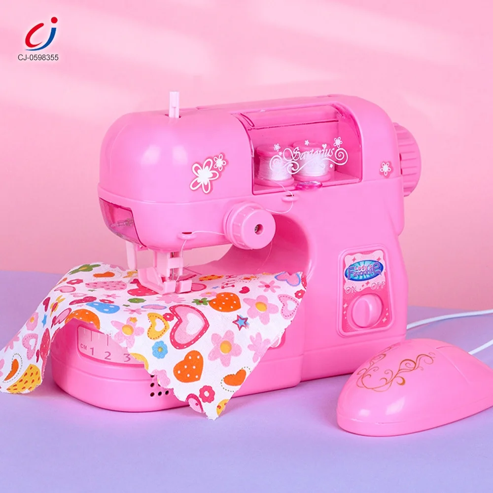 Children Play House Set Electric Sewing Machine Toy, With Light And Music Girl's Small Appliances Pretend Toys