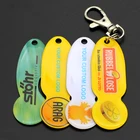 Cart Chip Custom Design Metal Keyring Supermarket Shopping Cart Chip Trolley Token Coin Keychain