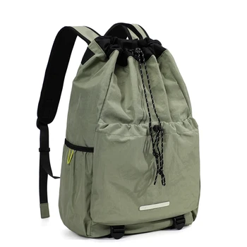 Large capacity lightweight travel hiking backpack Simple Drawstring bag casual rucksack