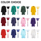 Uniform Children Graduation Gown Pattern Wholesale Royal Blue Shiny Children Graduation Gown And Cap