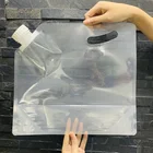 Pouch Liquid Custom Foldable 5L Transparent Water Pouch Protable Dishwashing Liquid Pouch With Easy To Fill Big Spout