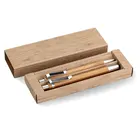 Pen Gift Eco Friendly Custom Logo Wooden Pen With Case Gift Ball Pen Set Bamboo Stylus Pen Set With Box