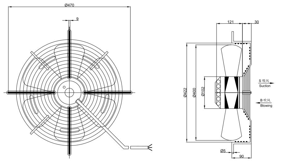 Axial Condenser, 400MM, 220 V, Electric - detail 10