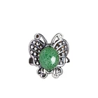 Ring Longquan Celadon Handmade Original Exquisite Butterfly Big Gem Sterling Silver Precious Stone Ring