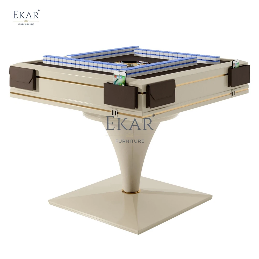 product modern mahjong table with felt surface and wooden frame-7
