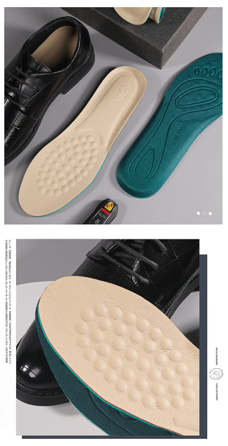 Sweat-Absorbing Shock-Absorbing Leather Insoles for Comfortable Footbed Sweat-Absorbing Shock-Absorbing Leather Insoles for Comfortable Footbed