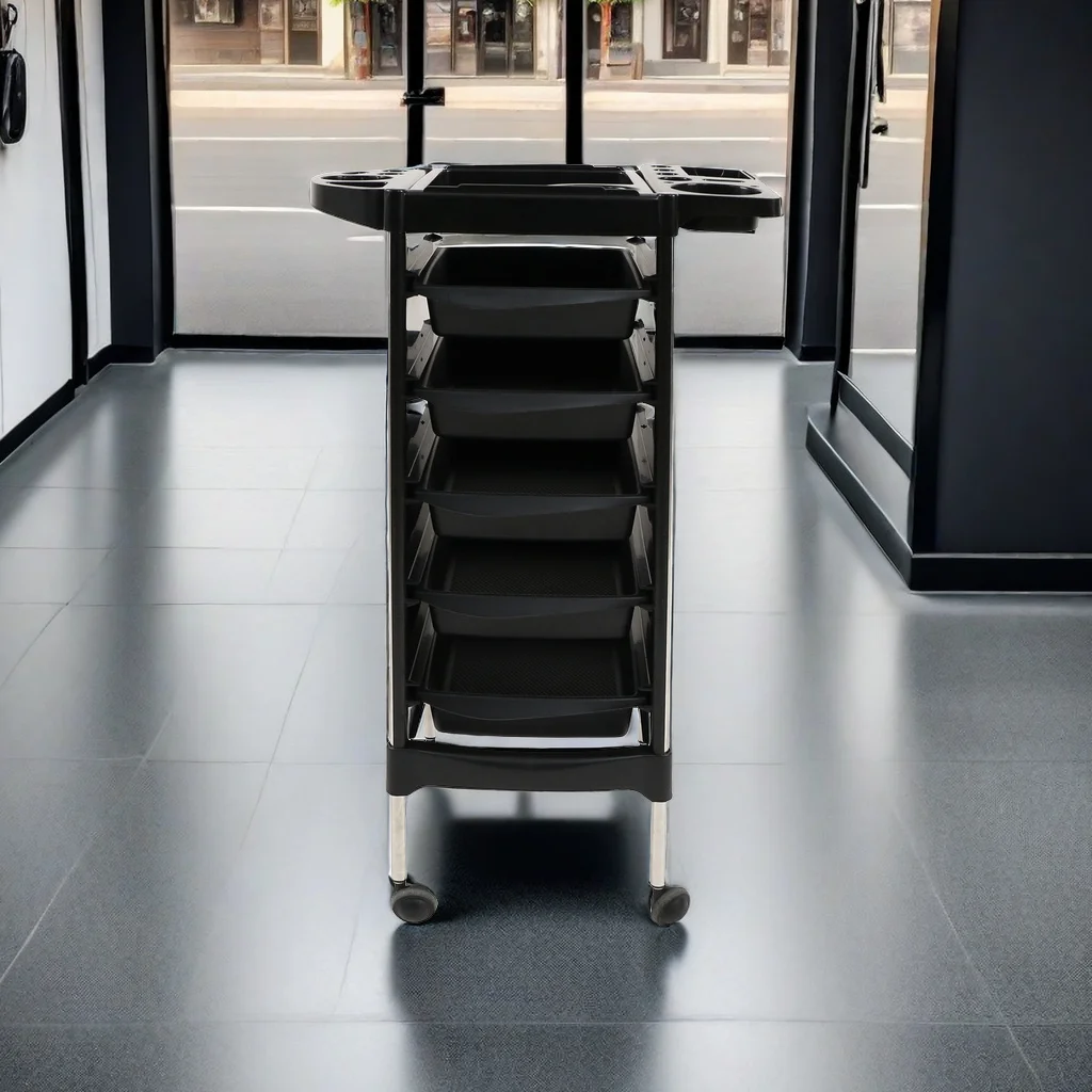 Wholesale OEM barber equipment Adjustable practical trolley for salon