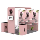 Trade Modular Reusable Design Aluminum Dye Sublimation Print Beauty Display Trade Show Booth 10x10
