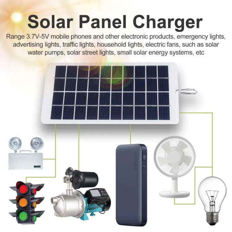 4.5 Watt 5 Volt Solar Panel IP65 Waterproof High-Efficiency Polysilicon Solar Charger Panel Power Charger with 5V USB Port for R