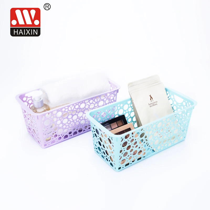 New Design Plastic Storage Baskets Bins Organizer for Bathroom Office Home