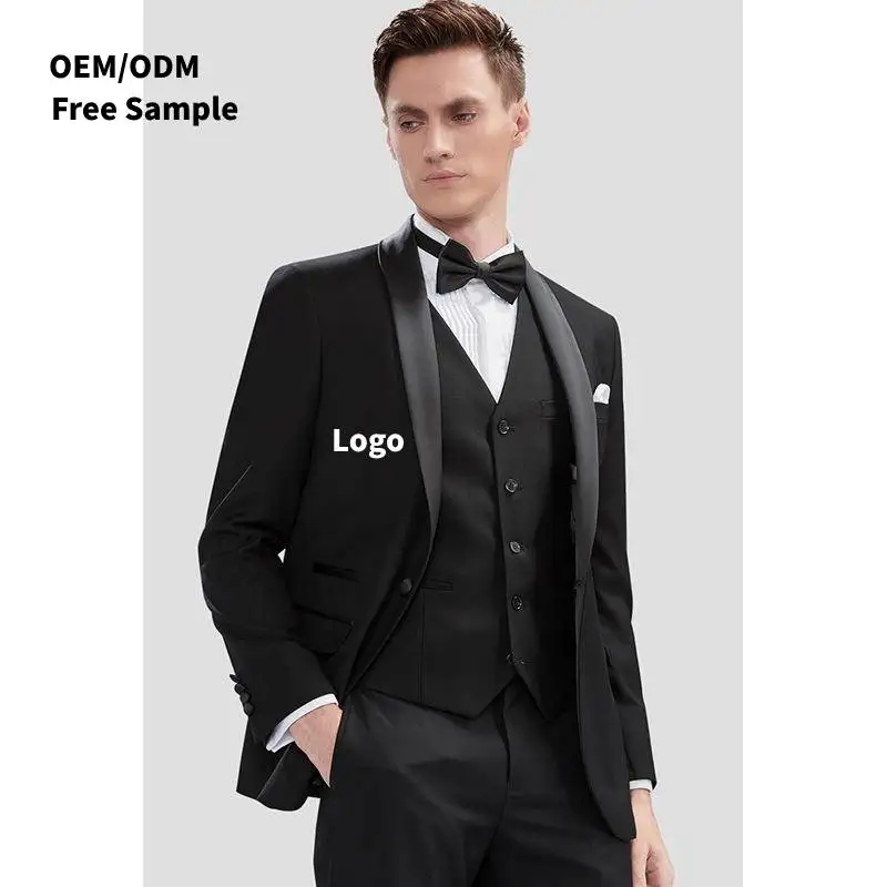 Custom Slim Fit Blazer Waistcoat Trousers Casual Tuxedos For Wedding Groomsmen Suits For Men