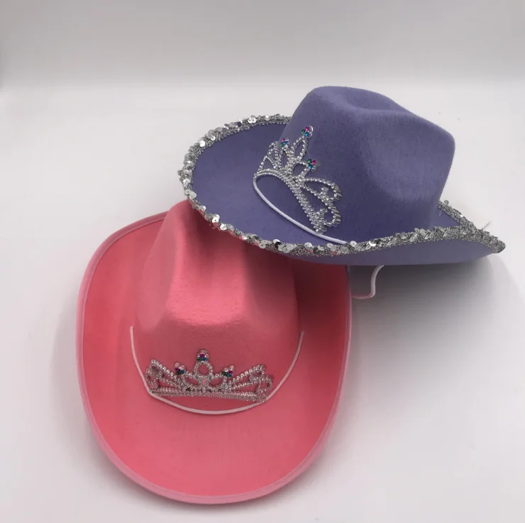 White Cowgilr Hats Foldable Cowboy Hat 