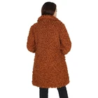 Coat Wholesale Lapel Fluffy Wool Long Teddy Jacket Ladies Loose Faux Fur Winter Coat