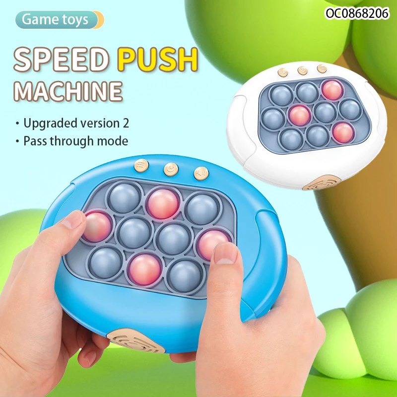 Electrical handheld game players speed push game machine toys with light music