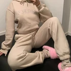 Set Rhinestone Rhinestonesets Wholesale Boutique Custom Pink 2 Piece Set Fleece Tracksuits Rhinestone Sweatsuit For Women