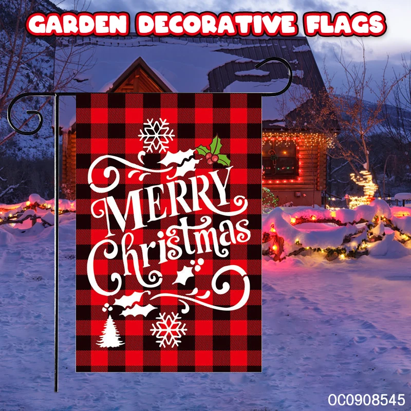 Garden flag hanging christmas decoration supplies outdoor ornaments luxury