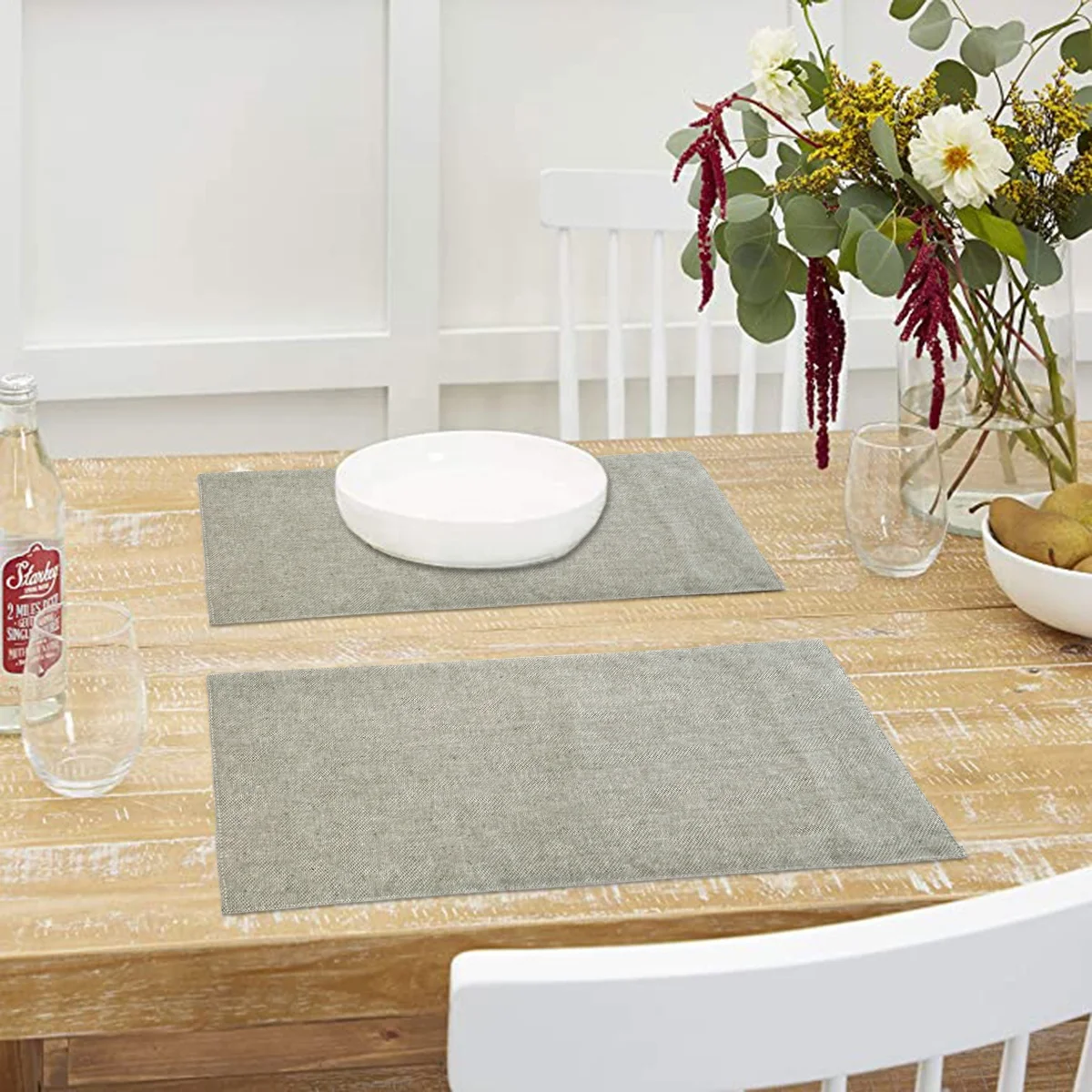 Yarn Dyed Plain Place Mat Tea Towel Cleaning Antifuling Table and Kitchen Tea Towels