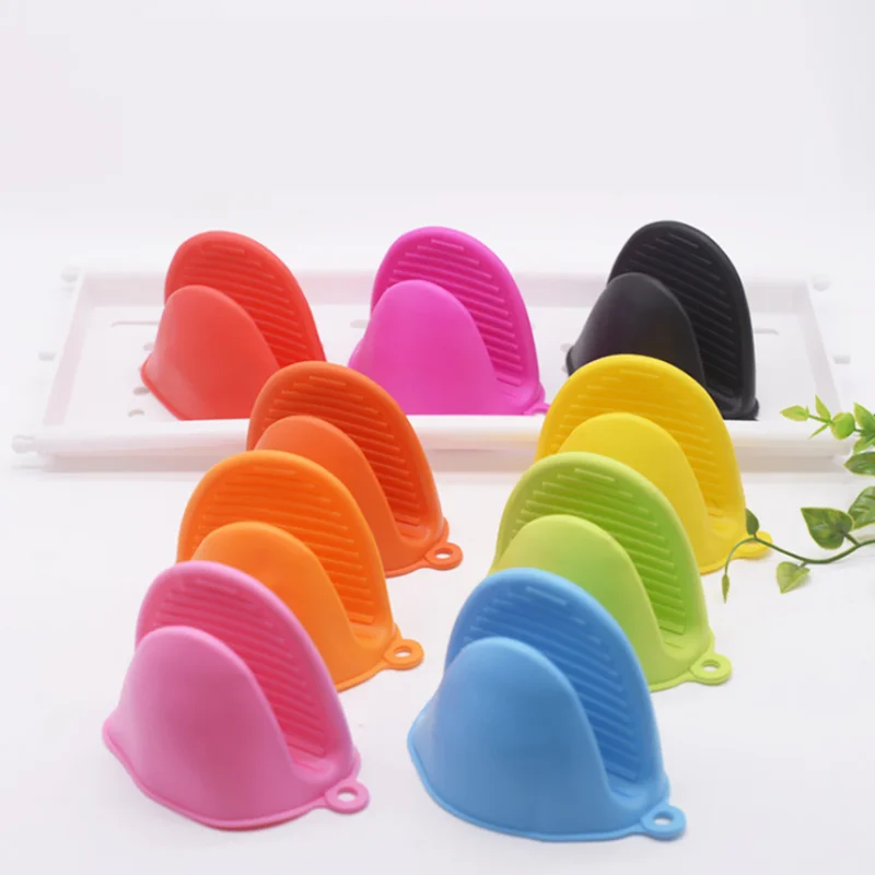 product cooking baking kitchen gadget microwave oven silicone printed heat resistant oven mitts anti scalding pot lid holders sets bowl-2