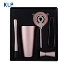 Martini Cocktail KLP Creation Custom 5-piece Stainless Steel Martini Cocktail Bartender Kit Accessories Bar Tools Set