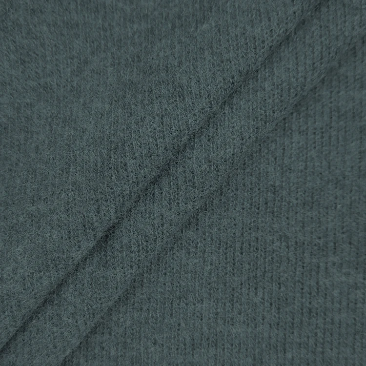 Custom Design Soft Knit Rib Fabric 53 Polyester 47 Cotton Material Fleece Fabric for Clothing details