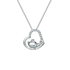 Women Heart Women Sterling Silver Infinity CZ Heart Pendant Necklace Anniversary Birthday Gifts