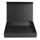 Box Folding Cardboard Box Custom Square Collapsible Rigid Black Flap Cardboard Paper Folding Magnetic Closure Gift Box