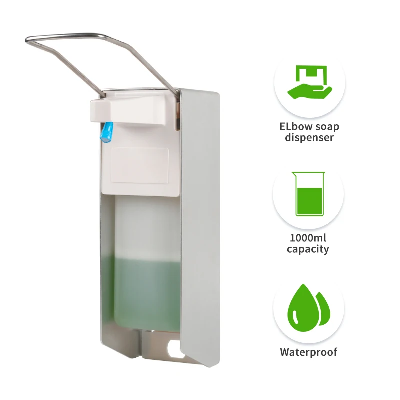 Customized Elbow Dispenser, Stainless Steel Soap Dispenser Wall Mounted & Stainless Steel Soap Dispenser Pump