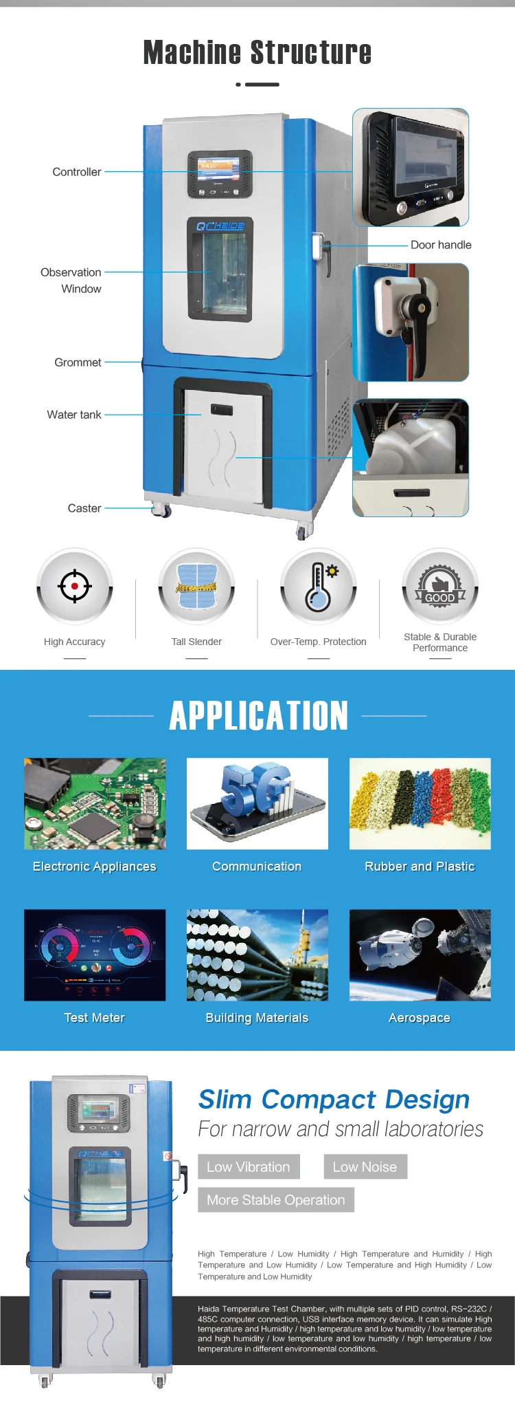 Programmable Lab Constant Temperature Humidity Control Cabinet