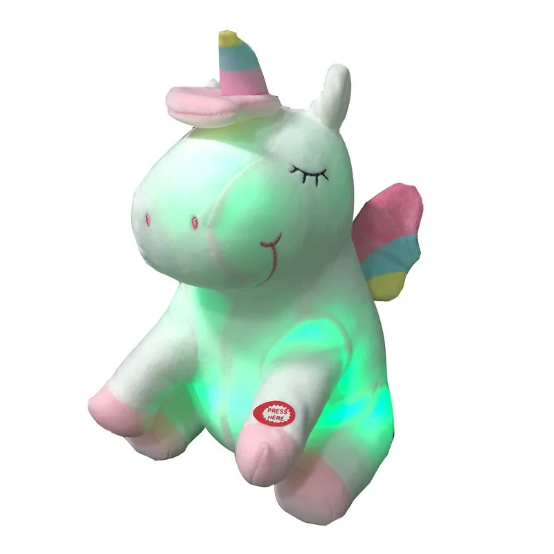 Led Pelangi Bercahaya Boneka Unicorn 