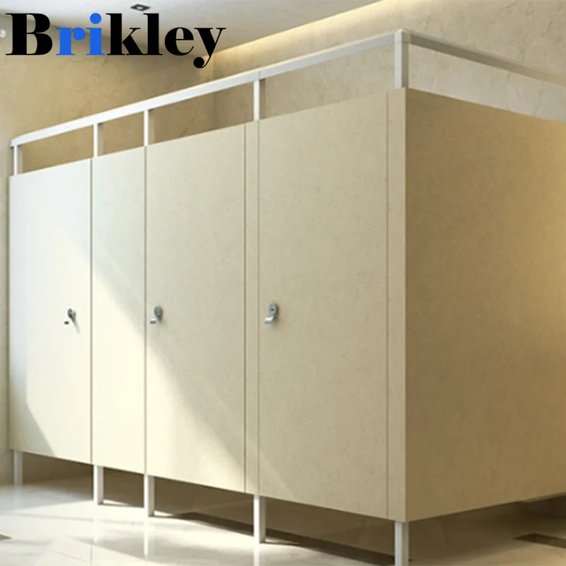 HPL Compact Laminate Toilet Cubicle Partition Wall Panels Waterproof and Fire Resistant with SS304 Hardware for Stadium details