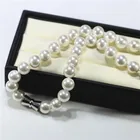 With Pearl Necklace Necklaces FEIRUN 10-12mm With Magnetic Clasp Simple Shell Pearl Necklace