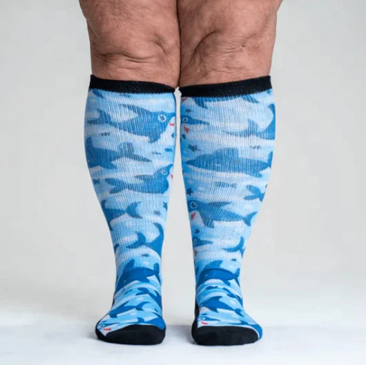 Large Plus Big Size Extra Wide Diabetic Socks Non-Binding Loose Top Non Slip Cotton Sock Men and Women