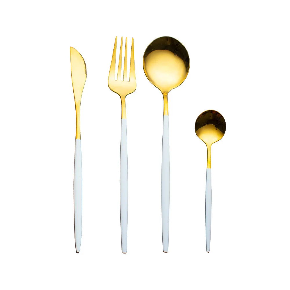 Classic 4-Piece Stainless Steel 410 Tableware Set Reusable and Sustainable Metal Plated Cutlery