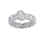 Cz Diamond Fashion White Gold Filled Iced Out Ring Jewelry CZ 14k 18k Gold Plated Cubic Zircon Diamond Rings Women