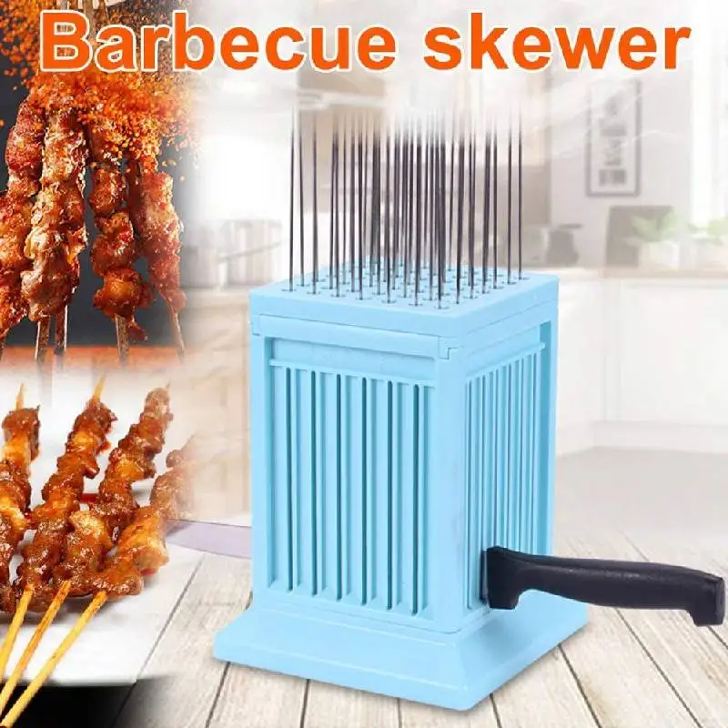Small 18cm Korean Style BBQ Skewers 49 Hole Kebab Making Box Durable Plastic ABS Eco-Friendly factory