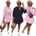 Skirt New Casual Fashion 2 Piece Fall Sets Women Solid Color 2 Piece Skirt Set Sexy Sport Set Women