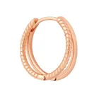 Gold Hoop Earrings Gemnel Dainty Jewelry 925 Silver Daily Wear 14k Gold Double Circle Hoop Earrings