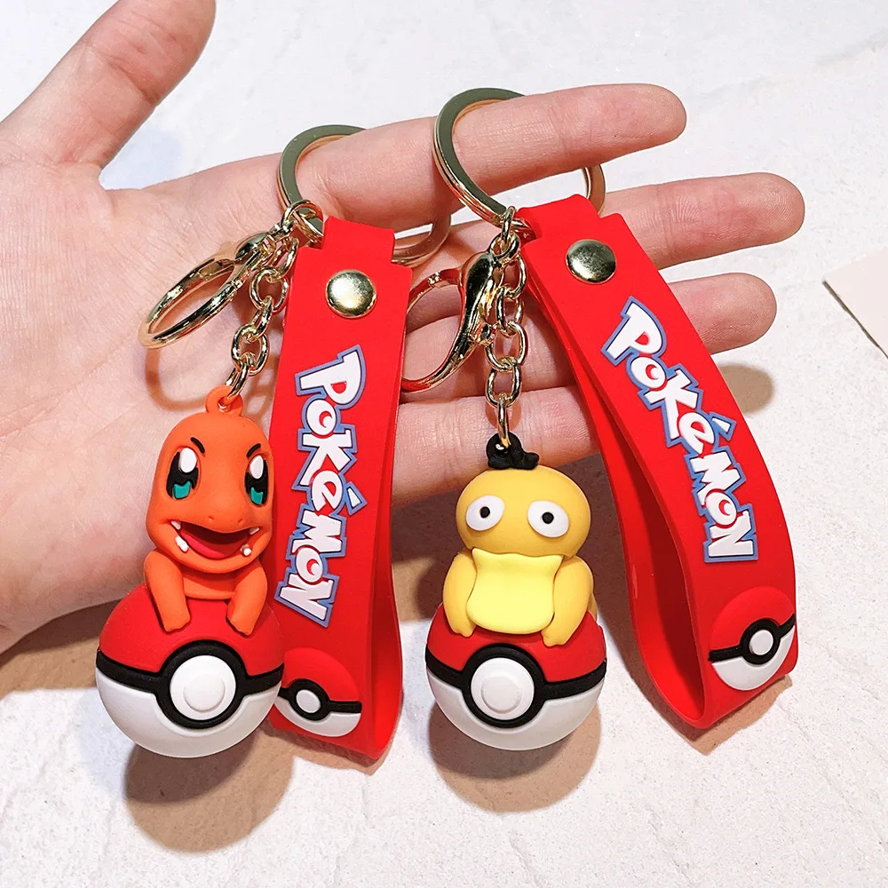 New Pokeball Pokemoned Cartoon Keychains Squirtle Charmander