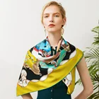 Top Quality Decoration Fashion Digital Printing 100% Silk Big Square Scarves Foulard Soie